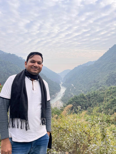 Akash Gupta at the start of his programme