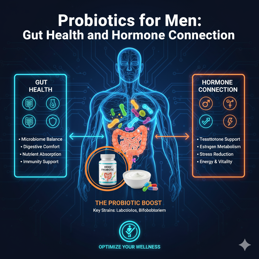 Probiotics for Men: Gut Health and Hormone Connection