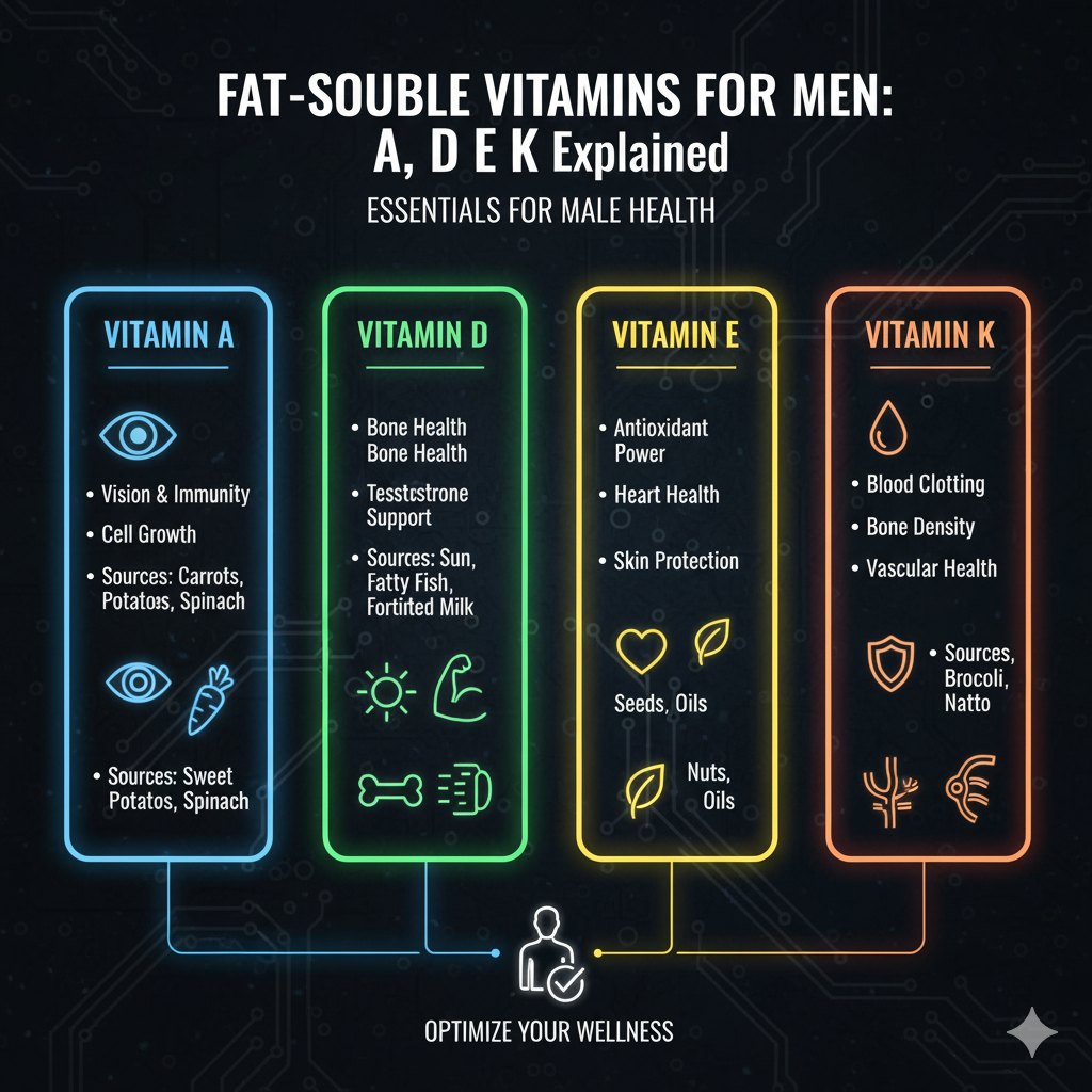 Fat-Soluble Vitamins for Men: A, D, E, K Explained