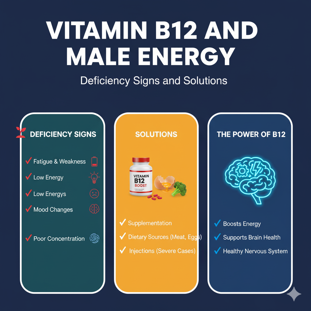 Vitamin B12 and Male Energy: Deficiency Signs and Solutions