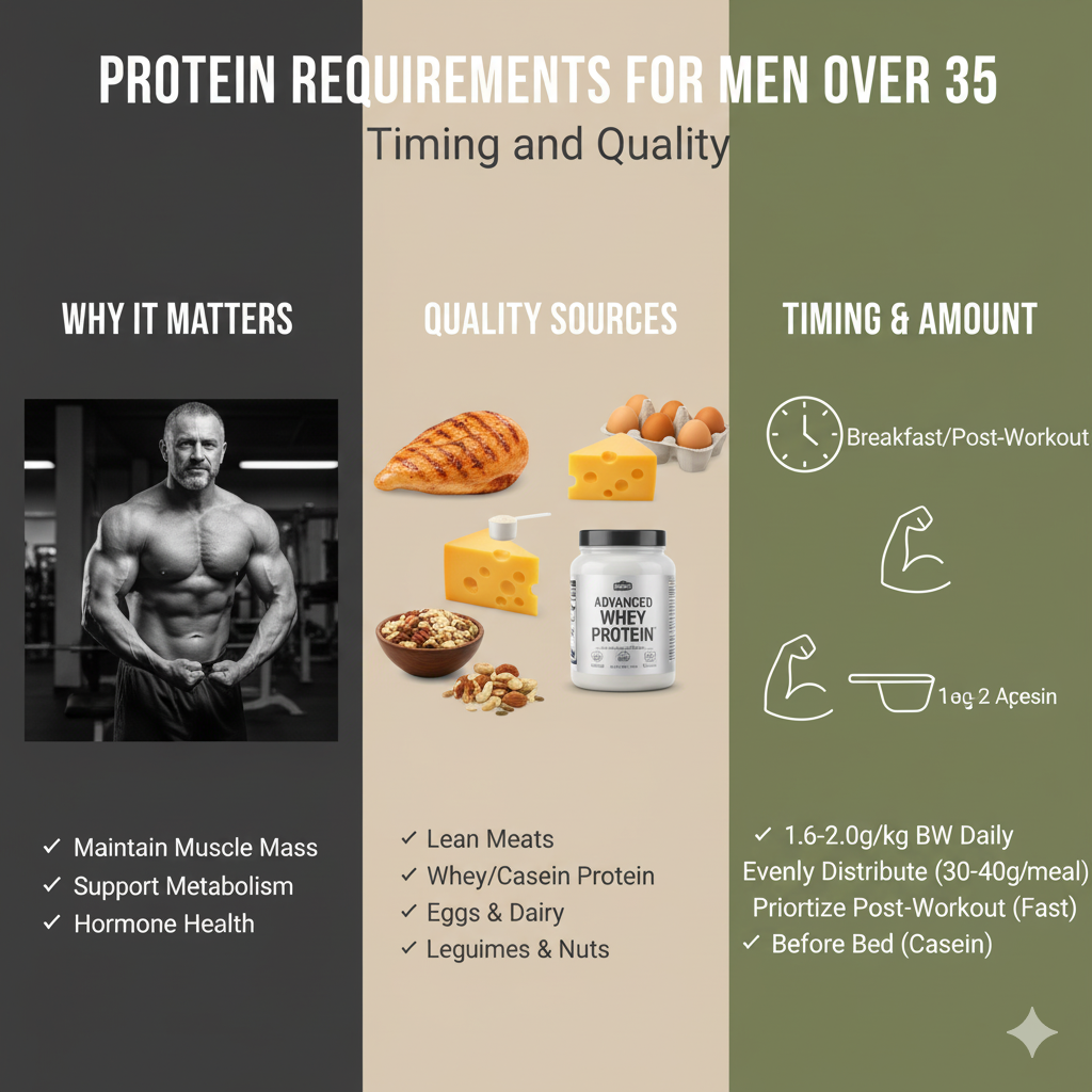 Protein Requirements for Men Over 35: Timing and Quality
