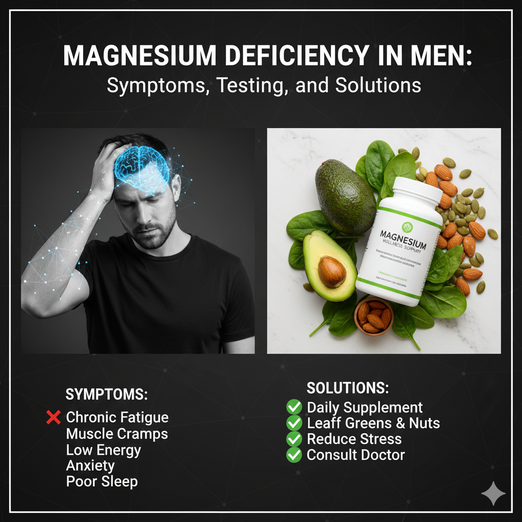 Magnesium Deficiency in Men: Symptoms, Testing, and Solutions